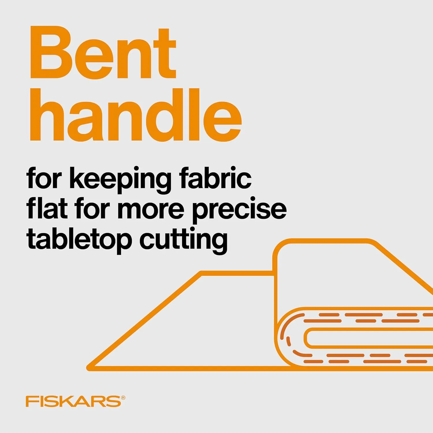 Fiskars Easy Action Fabric Scissors, Stainless Steel Blades for Precision Cuts, Spring-Assited Bent Handle