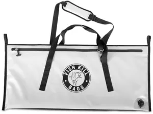 Flat PVC Tarpaulin Insulated Fish Cooler Kill Bag for Fishing with Easy Grip and Carry Handles, 3 Sizes