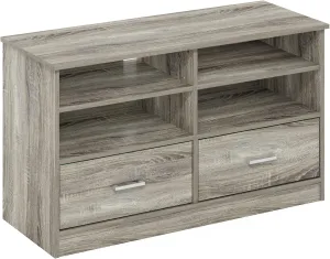 Furinno Jensen TV Stand with Drawer, French Oak, Large