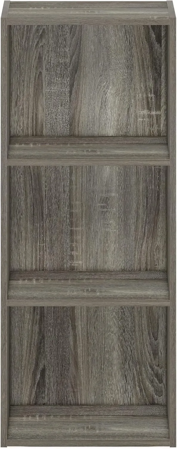 Furinno Luder Bookcase / Book / Storage , 3-Tier, Frenck Oak
