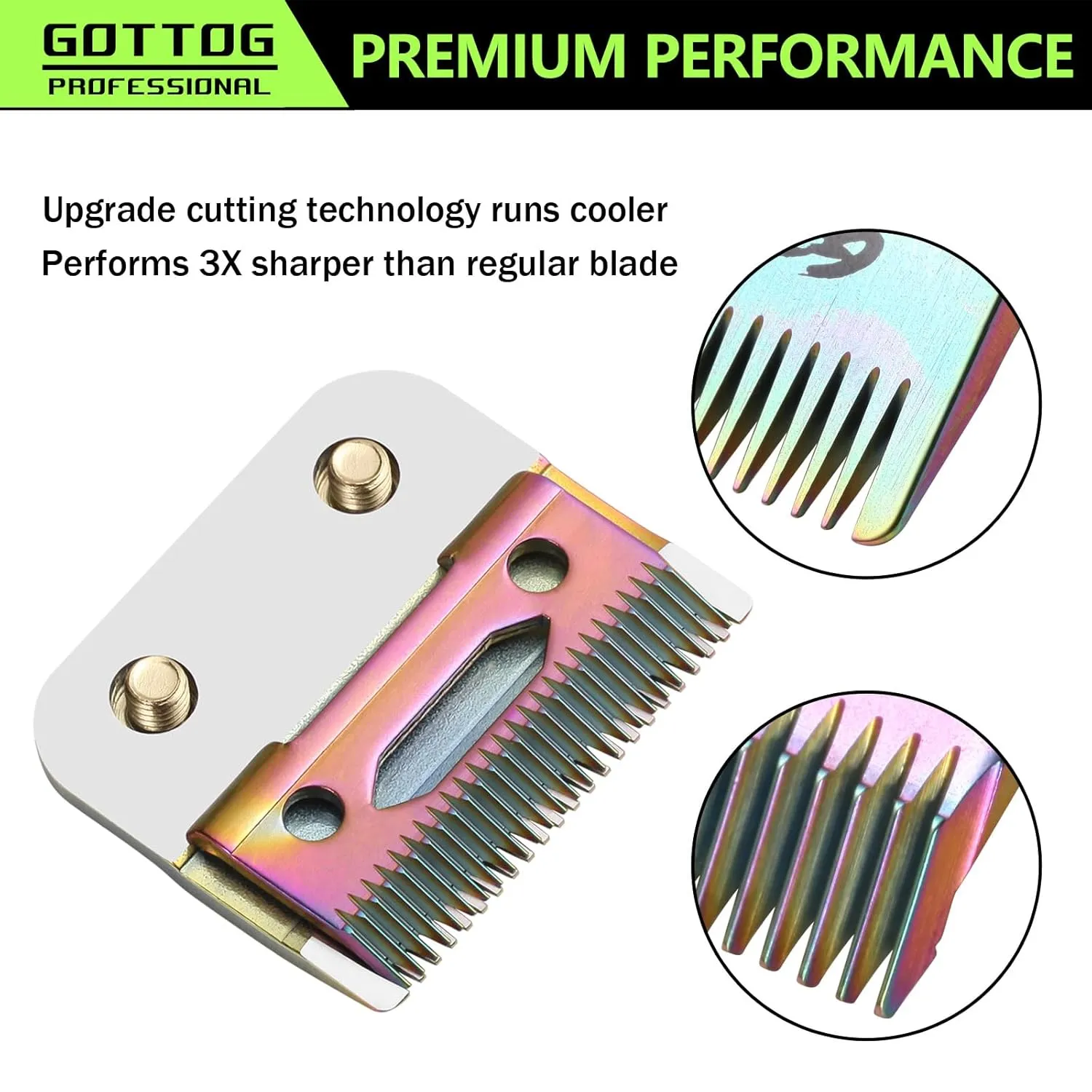 FX8010C Replacement Blades for BaBylissPRO FX870, FX890, FX825, FX673 Clippers, DLC Replacement Fade Blade Compatible with Babyliss Clipper Blades, Multicolor