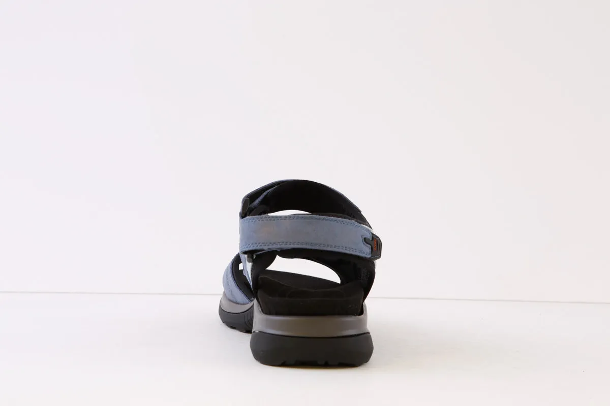 G COMFORT - 9051-1J FLAT COMFORT VELCRO WALKING SANDAL - BLUE COMBI