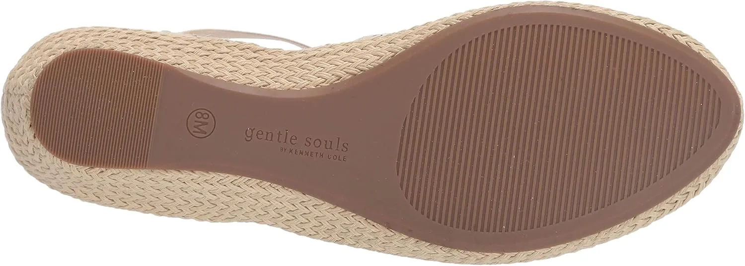 Gentle Souls by Kenneth Cole Women's Luci T-Strap 3 Espadrille Wedge Sandal