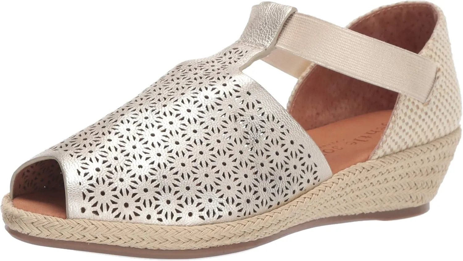 Gentle Souls by Kenneth Cole Women's Luci T-Strap 3 Espadrille Wedge Sandal