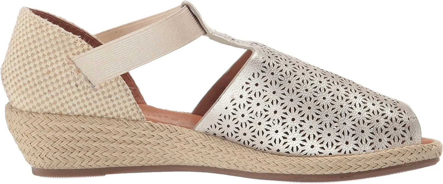 Gentle Souls by Kenneth Cole Women's Luci T-Strap 3 Espadrille Wedge Sandal