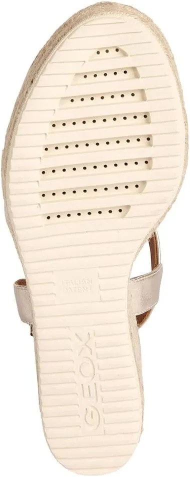 Geox Women's D Ponza Espadrille Wedge Sandal