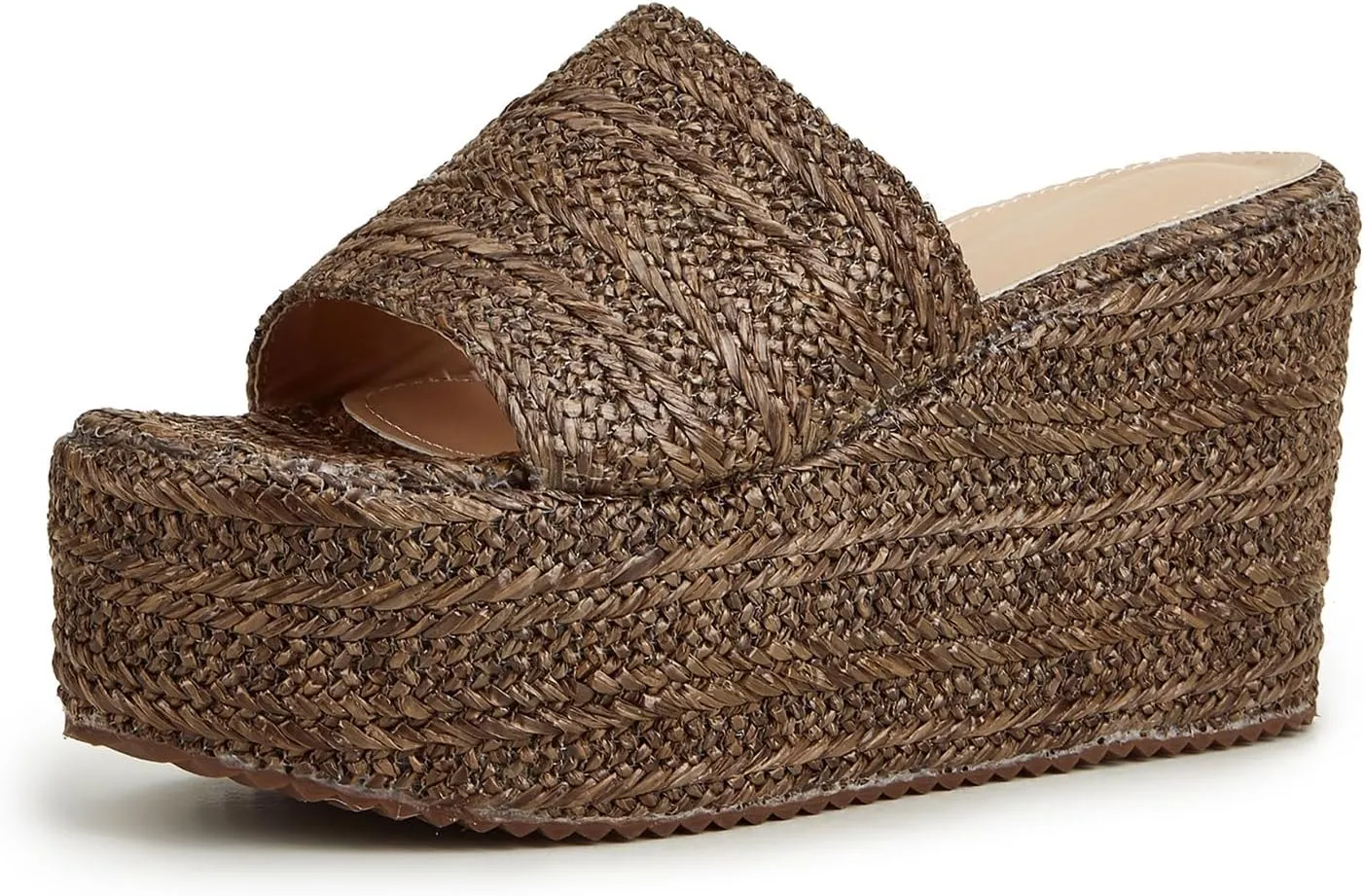 getmorebeauty Women's Espadrille Wedge Sandals Bohemia Beach Sandals Braid Slippers Open Toe Slip On Summer Platform Sandals