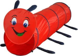 GigaTent 6 Foot Pop Up Kids Play Tunnel – Red Caterpillar Hide and Seek Tube for Babies, Toddlers, Dogs and Pets - Indoor or Outdoor Adventure, Folds Flat, Carrying Bag Included