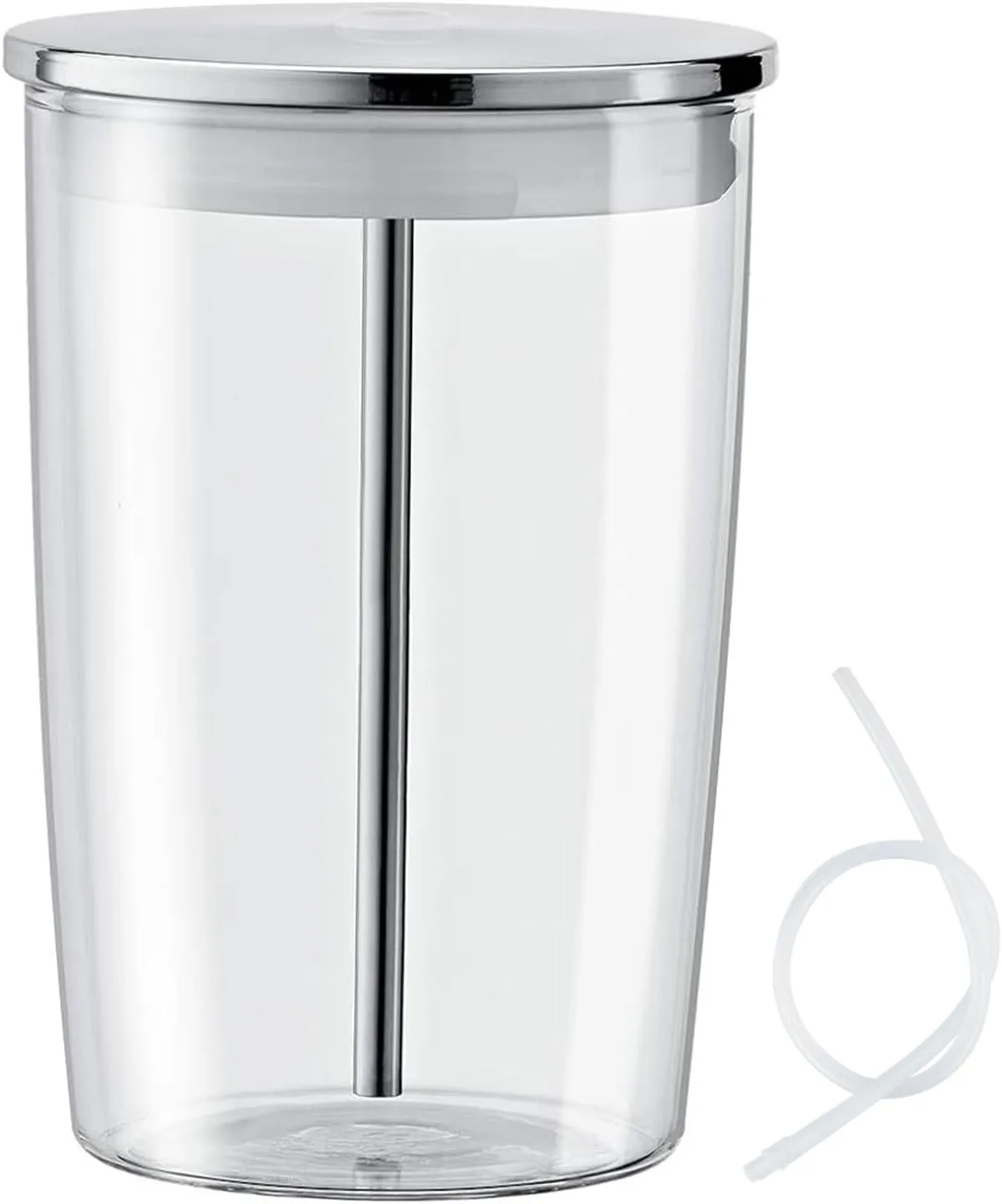 Glass Milk Container Compatible for Jura Automatic Coffee Machines，Clear Ju ra Milk Container with Milk Tube, Coffee Machine Accessories, 16.9oz