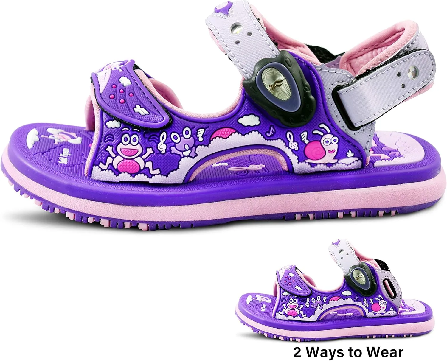 Gold Pigeon Shoes KIDS Easy Snap Lock Outdoor/Water Sandals & Slides. Adjustable Straps