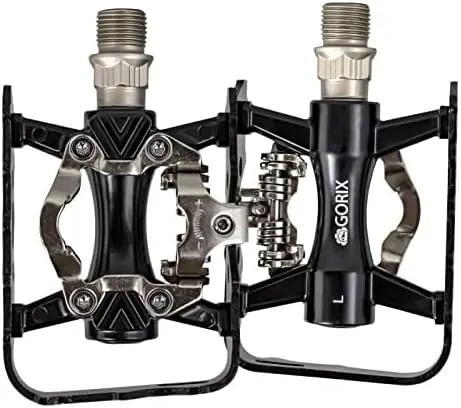 GORIX Bike Pedals Pedal One Side Flat Binding Pedal Cleat Set MTB Road Mountain Bicycle (GX-PMS106)