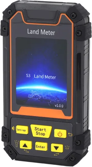 GPS Land Measuring Instrument, 2.4inch Color Screen Handheld Land Area Meter GPS Units, 4 Measurement Modes Land Surveying Equipment for Mountainous Land, Slope and Flat Field