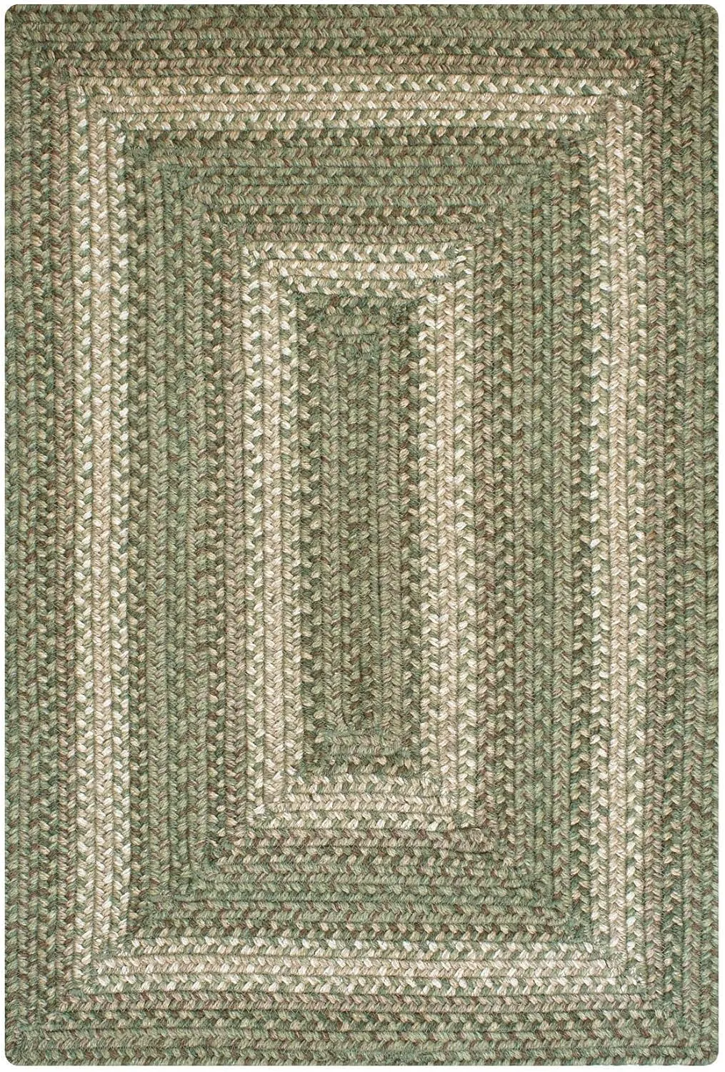 Grassland Green Small Braided Rugs, 2x3' Rectangle - Handmade with Jute, Warm Country Rustic Decor, Perfect for Bathrooms and Entryways - Durable and Easy to Clean
