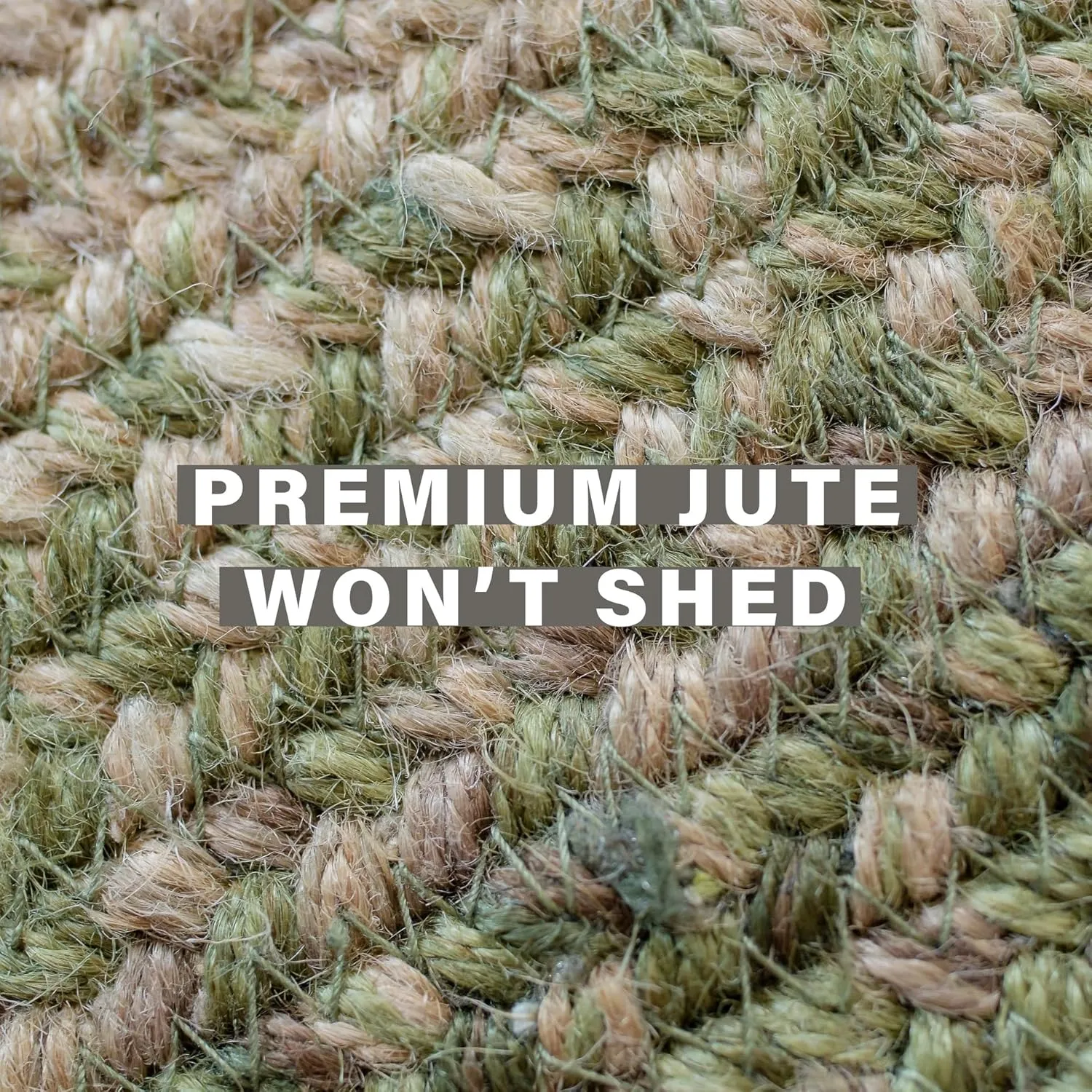 Grassland Green Small Braided Rugs, 2x3' Rectangle - Handmade with Jute, Warm Country Rustic Decor, Perfect for Bathrooms and Entryways - Durable and Easy to Clean