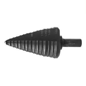 Greenlee GSB12 1-3/8" Step Bit (#12) Metal Cutter with Patented Split-Step Design, 1-3/8" Metal Cutting Tool for 1/2" Drill Chucks