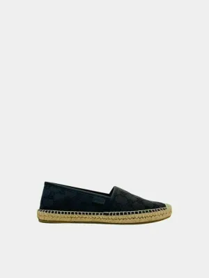 GUCCI Espadrille Black GG Flats 36.5