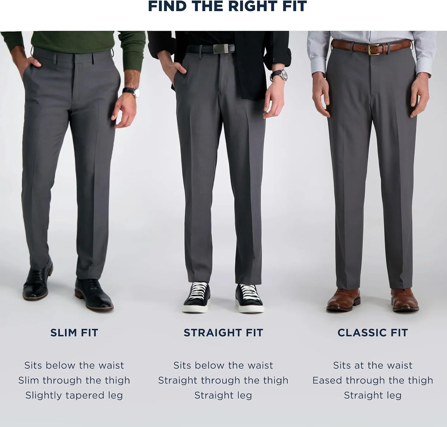 Haggar Men's E Clo Repreve Stria Classic Fit Flat Front Dress Pant