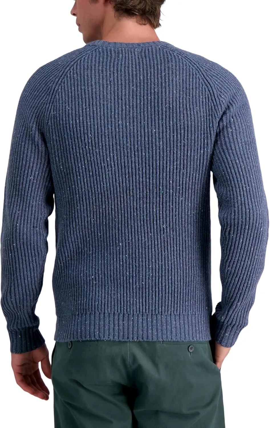 Haggar Mens Long Sleeve Raglan Crewneck Sweater