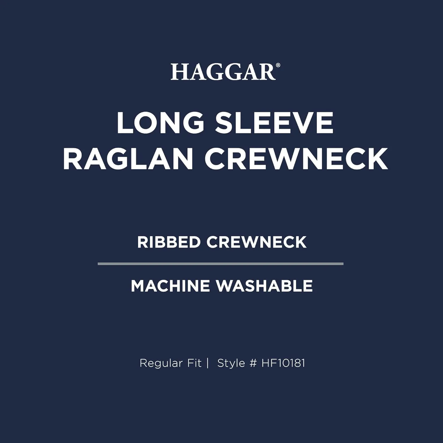 Haggar Mens Long Sleeve Raglan Crewneck Sweater