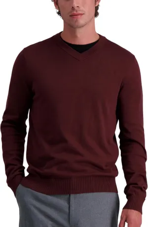 Haggar Mens Long Sleeve V-Neck Sweater