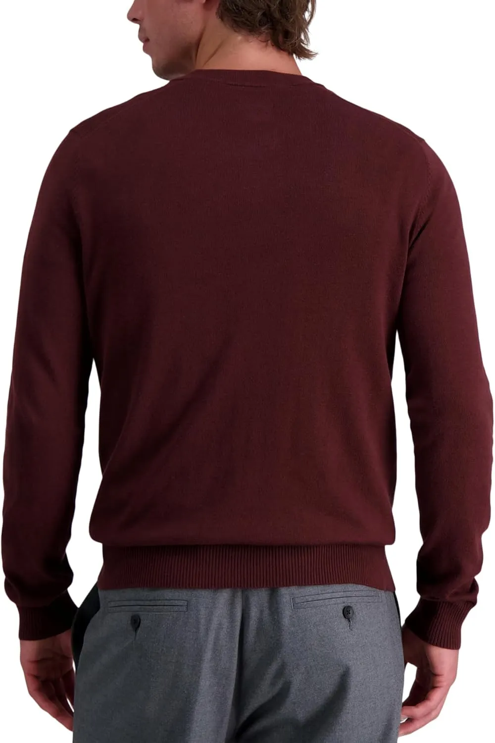 Haggar Mens Long Sleeve V-Neck Sweater