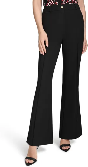 Halston Women's Flare Leg Woven Suiting Pant