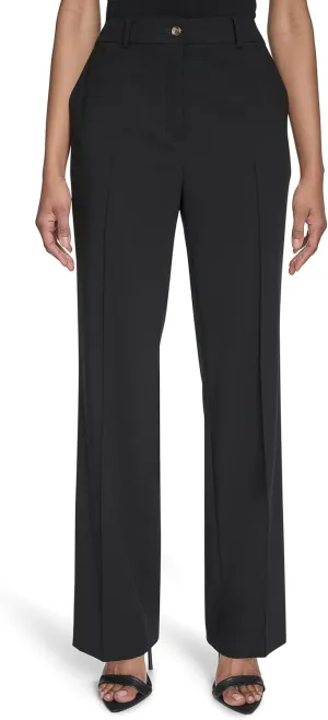 Halston Women's Straight Leg Woven Suiting Pant