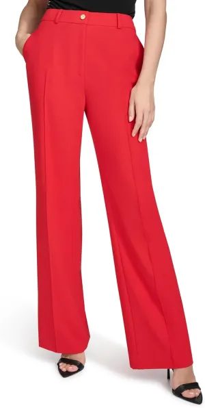 Halston Women's Straight Leg Woven Suiting Pant
