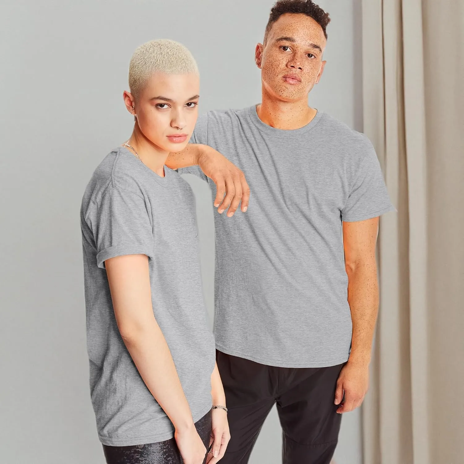 Hanes Men's X-Temp Performance T-Shirt Pack, Cotton Blend Moisture-Wicking Tees for Men, 2-Pack