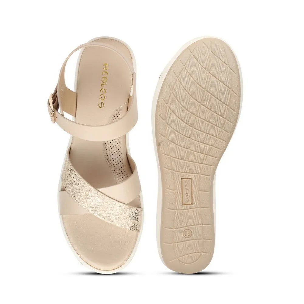 Healers Beige Casual Wedge Heel Sandal For Women SSAL-7 By Liberty