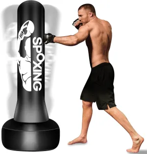 Heavy Punching Bag Stand - Durable PV Material, Inflatable, Easy to Install, Suitable for Adults and Teens - Free Standing Punching Bag for Fight Camp and Century Workouts (69 inches)