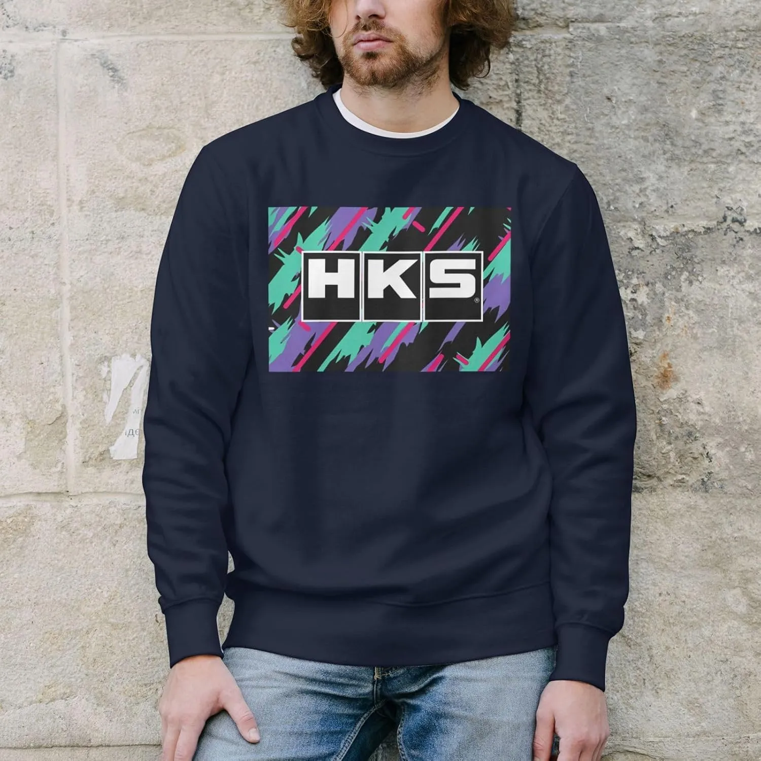 Hks Japanese Aftermarked Car Parts Sweatshirt Unisex Crew Neck Sweatshirt Casual