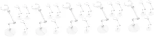Homoyoyo 5sets Practical Plastic Model Display Stand Action Figure Rack Desktop Display Holder for Collectors 4pcs*5