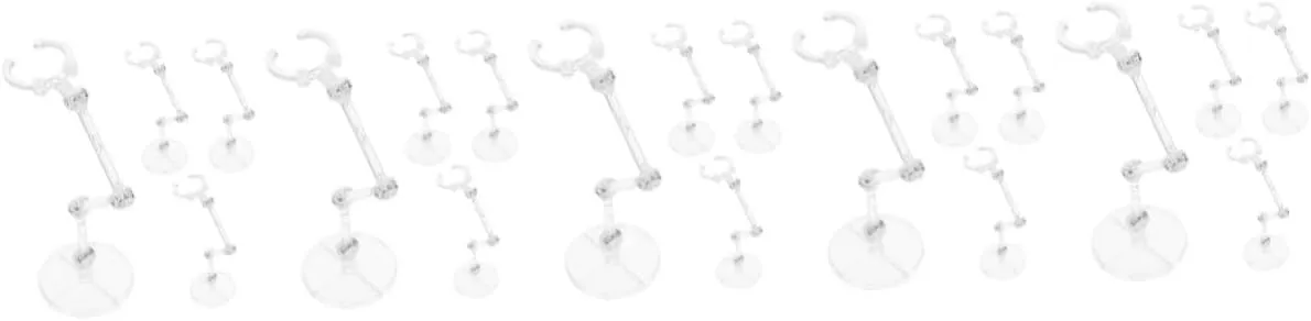 Homoyoyo 5sets Practical Plastic Model Display Stand Action Figure Rack Desktop Display Holder for Collectors 4pcs*5
