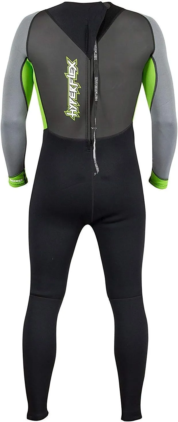 Hyperflex Access Men’s and Women’s Full Body 3mm Backzip Wetsuit - Warm 4-Way Stretch Neoprene - Adjustable Collar and Flat Lock Construction - High Performance 50  UV SHIELD