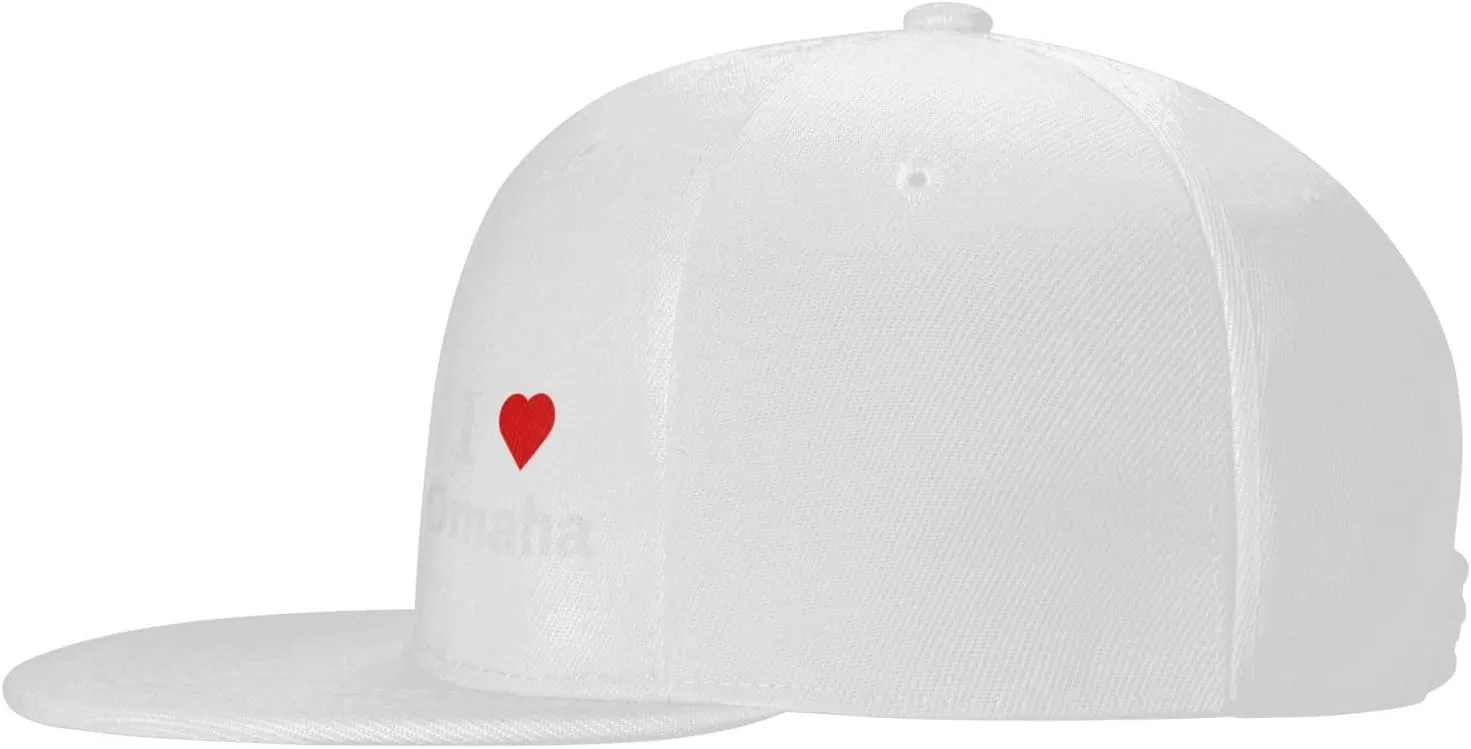 I Love Omaha Baseball Cap for Men Women Snapback Hat Hip Hop Style Flat Bill Hats