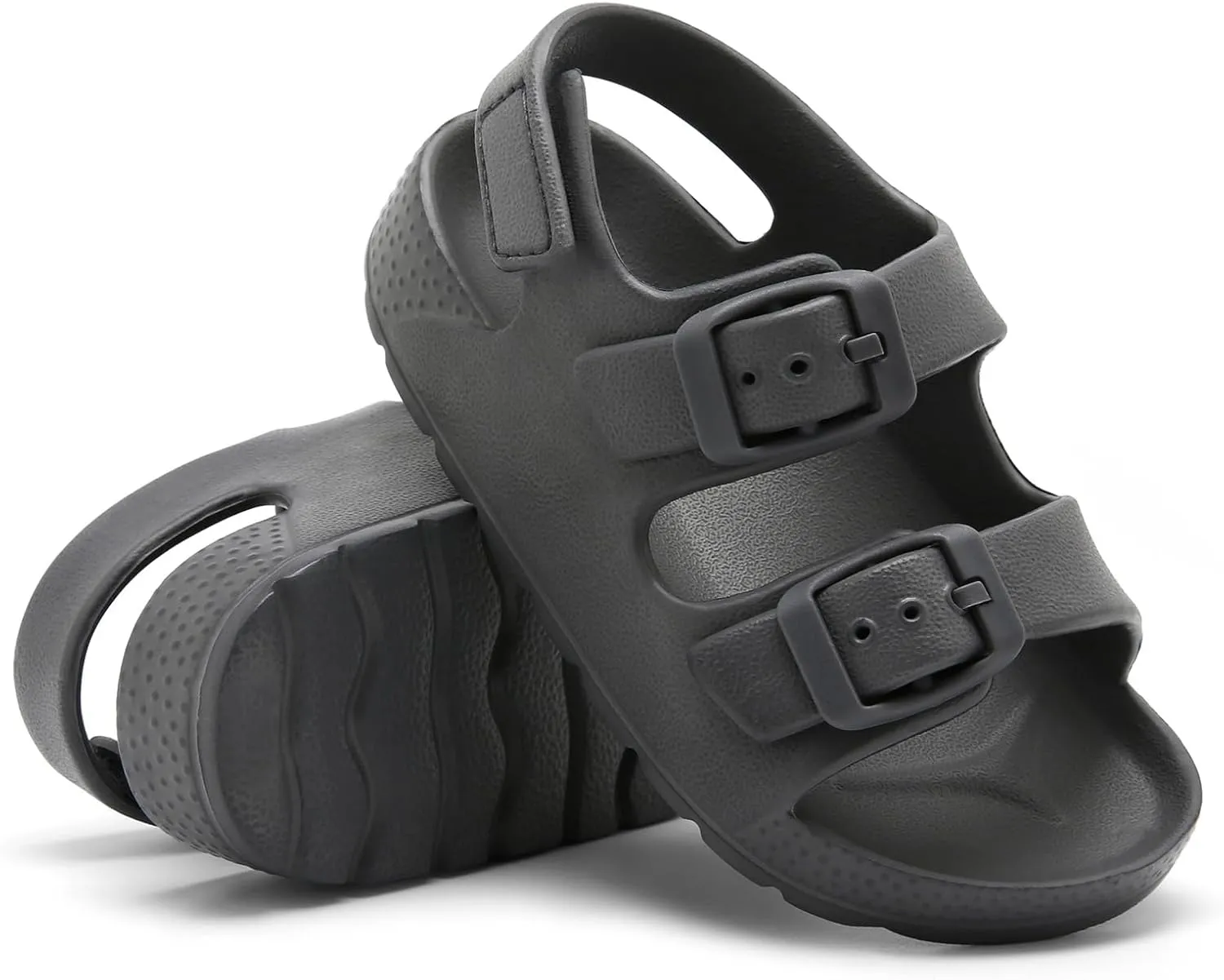 INMINPIN Toddler Boys Girls Buckle Sandals Comfort Open Toe Sandal with Adjustable Back Strap