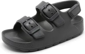 INMINPIN Toddler Boys Girls Buckle Sandals Comfort Open Toe Sandal with Adjustable Back Strap