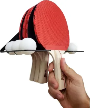IRON AMERICAN Elite Ping Pong and Table Tennis Storage Rack, Made in USA - 1.375 Inch Slot for Balls and 3.25 Inch Slot for Paddles, Ping Pong Ball Holder, Hardware Included