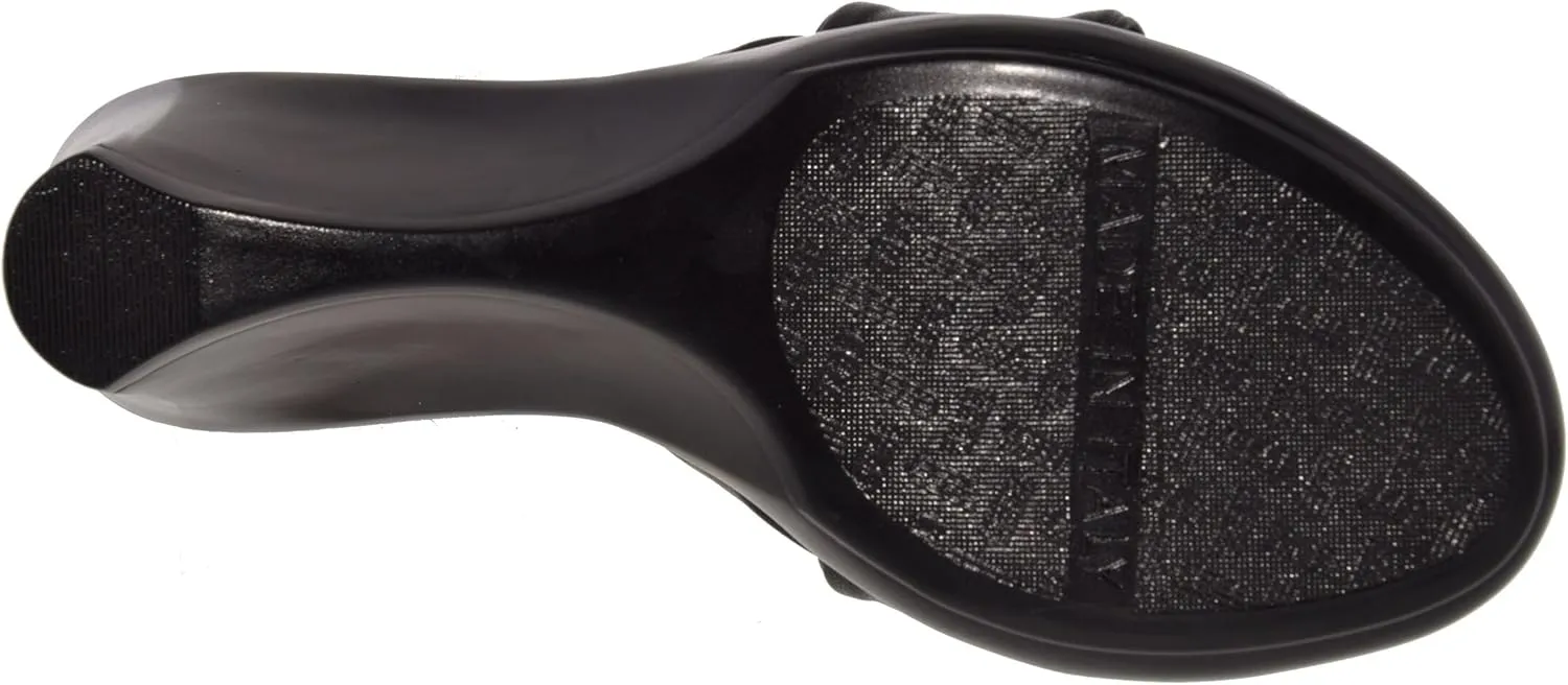 ITALIAN SHOEMAKERS Avra Women's Wedge Sandal with Knot Strap and Metallic Features Comfort