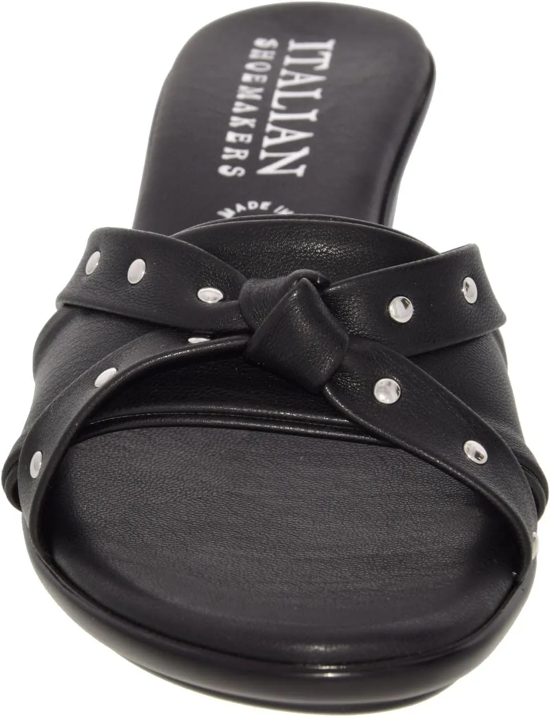 ITALIAN SHOEMAKERS Avra Women's Wedge Sandal with Knot Strap and Metallic Features Comfort