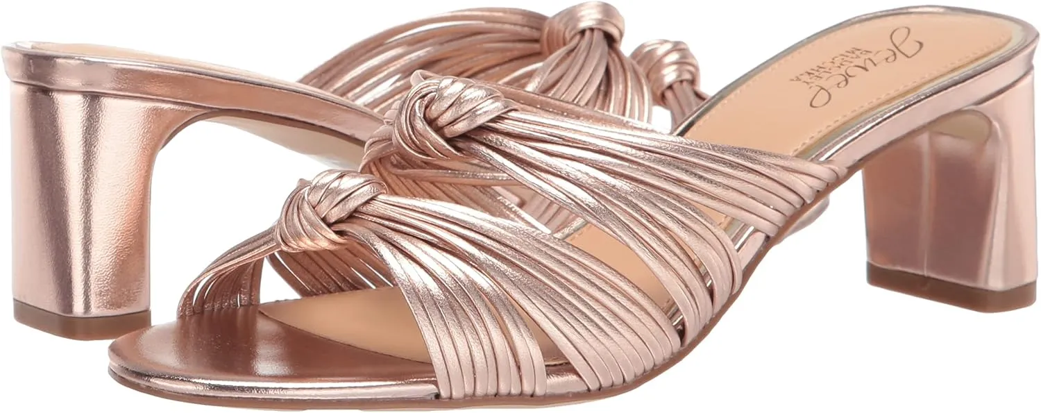 Jewel Badgley Mischka Cheryl Backless Double-Knotted Block Heel