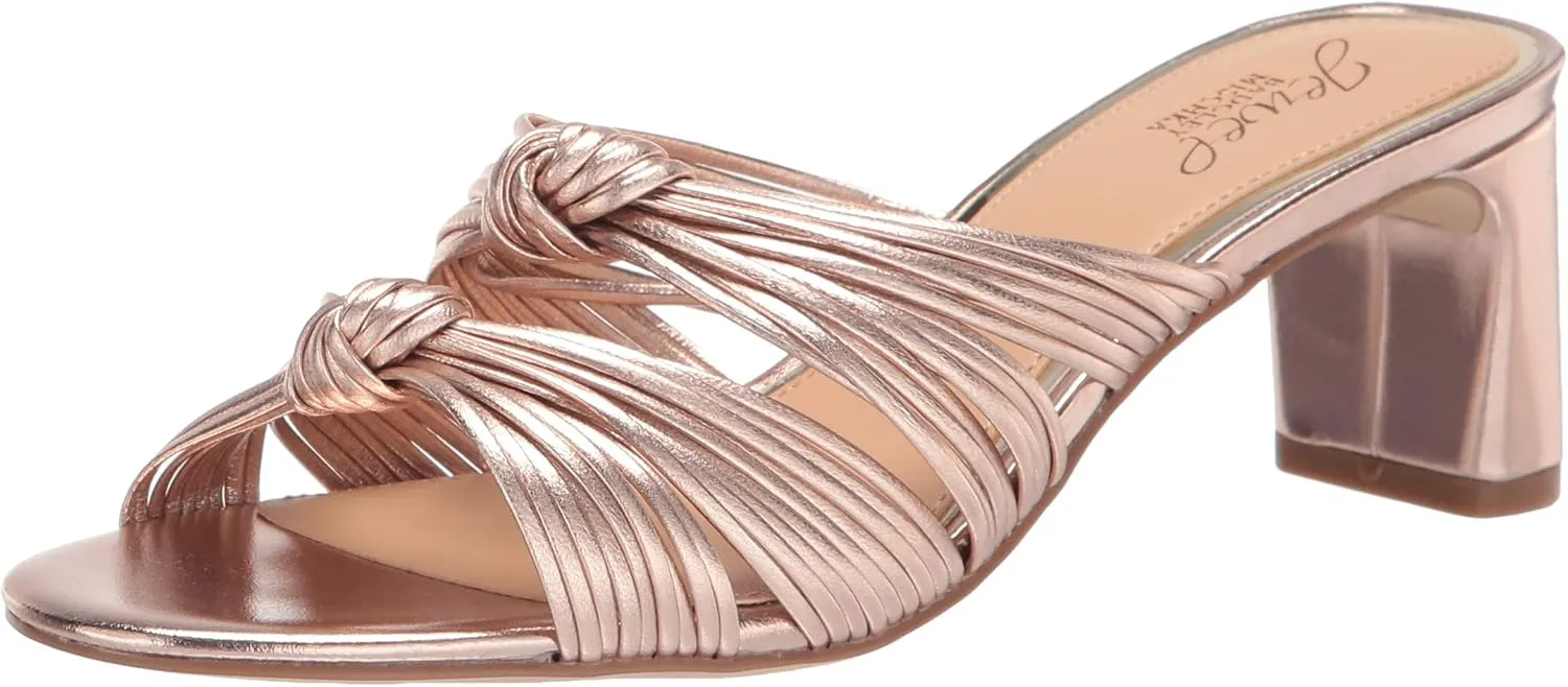 Jewel Badgley Mischka Cheryl Backless Double-Knotted Block Heel
