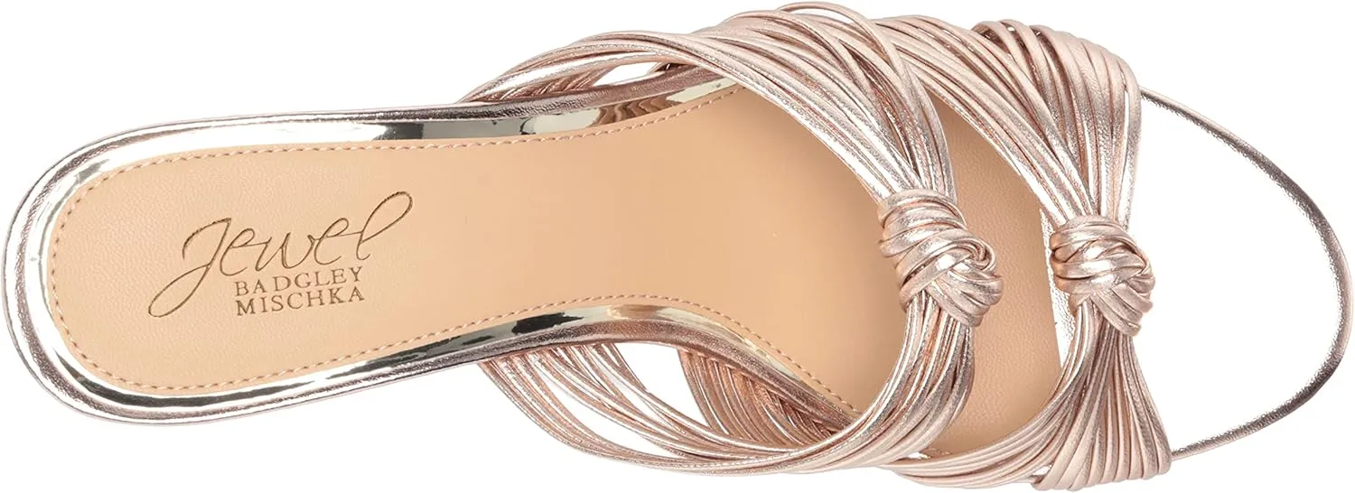 Jewel Badgley Mischka Cheryl Backless Double-Knotted Block Heel