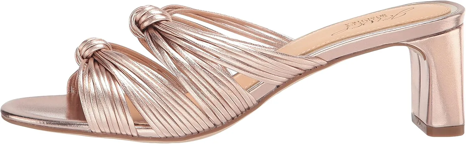 Jewel Badgley Mischka Cheryl Backless Double-Knotted Block Heel