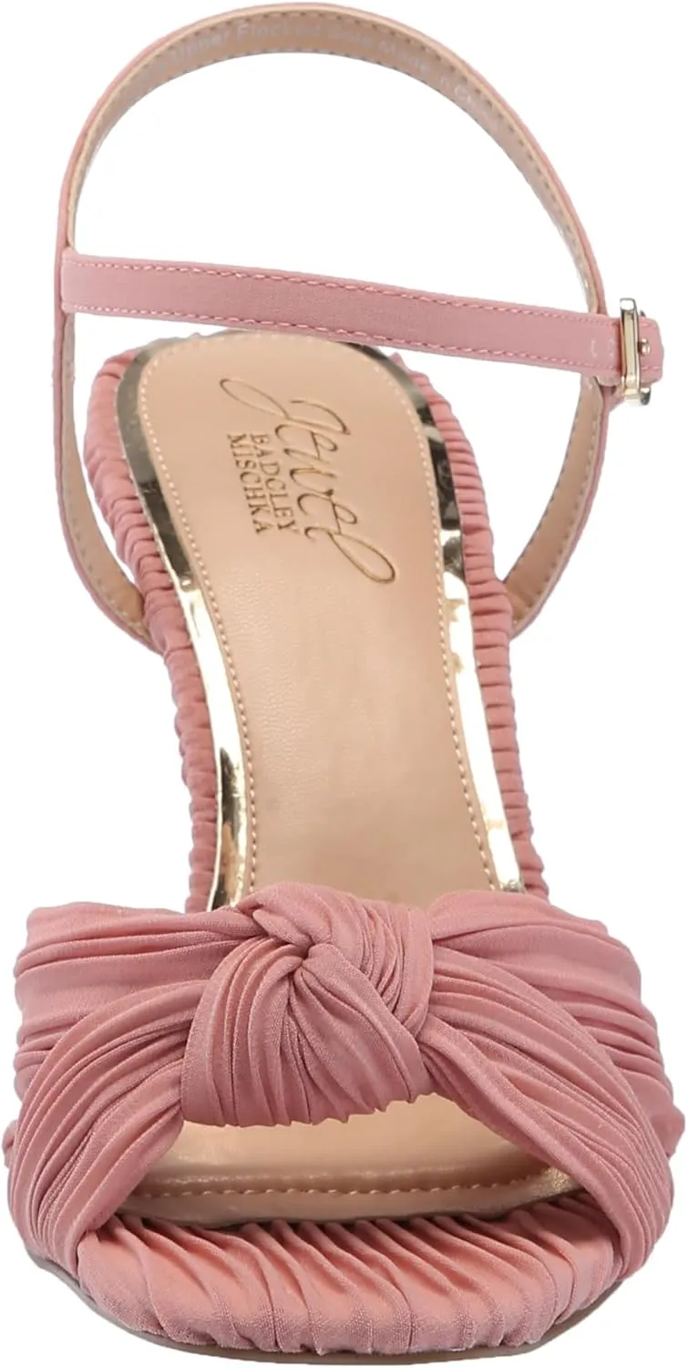 Jewel Badgley Mischka Hydee Pleated Stiletto Sandal