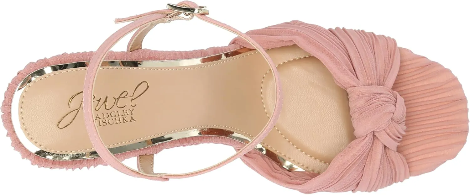 Jewel Badgley Mischka Hydee Pleated Stiletto Sandal