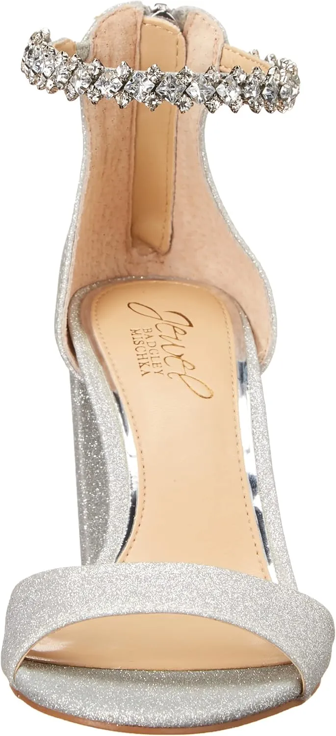 Jewel Badgley Mischka Louise Peep-Toe Block Heel