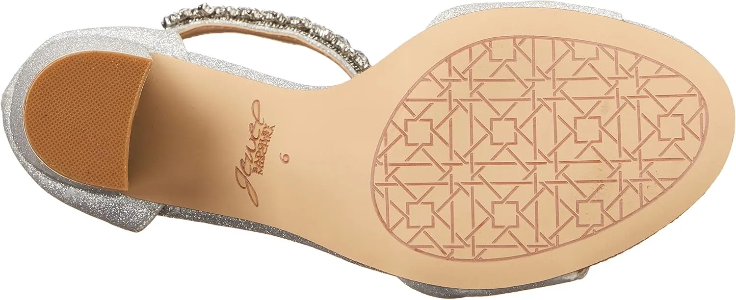 Jewel Badgley Mischka Louise Peep-Toe Block Heel