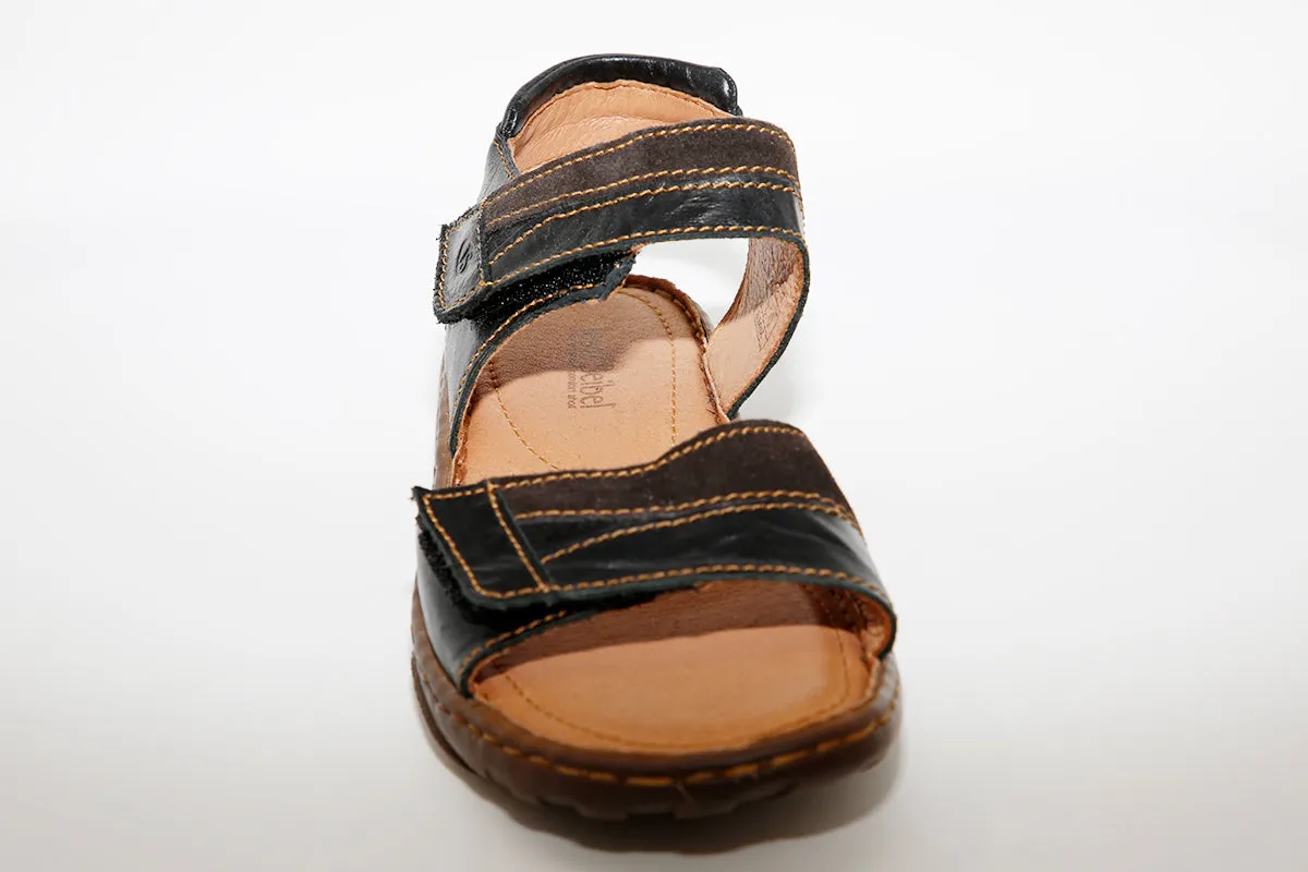 Josef Seibel - Debra 19 Black Leather Sandal